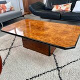 Roche Bobois elm burl coffee table, 1980