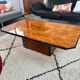 Roche Bobois elm burl coffee table, 1980