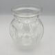Jar type bonbonnière in translucent glass shape round modernist