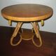 Circular bamboo coffee table, 1960s