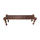 Bench with slats and feet of charpoy beds in teak