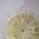 Splendid large size Italian Murano glass yellow and transparent ceiling light