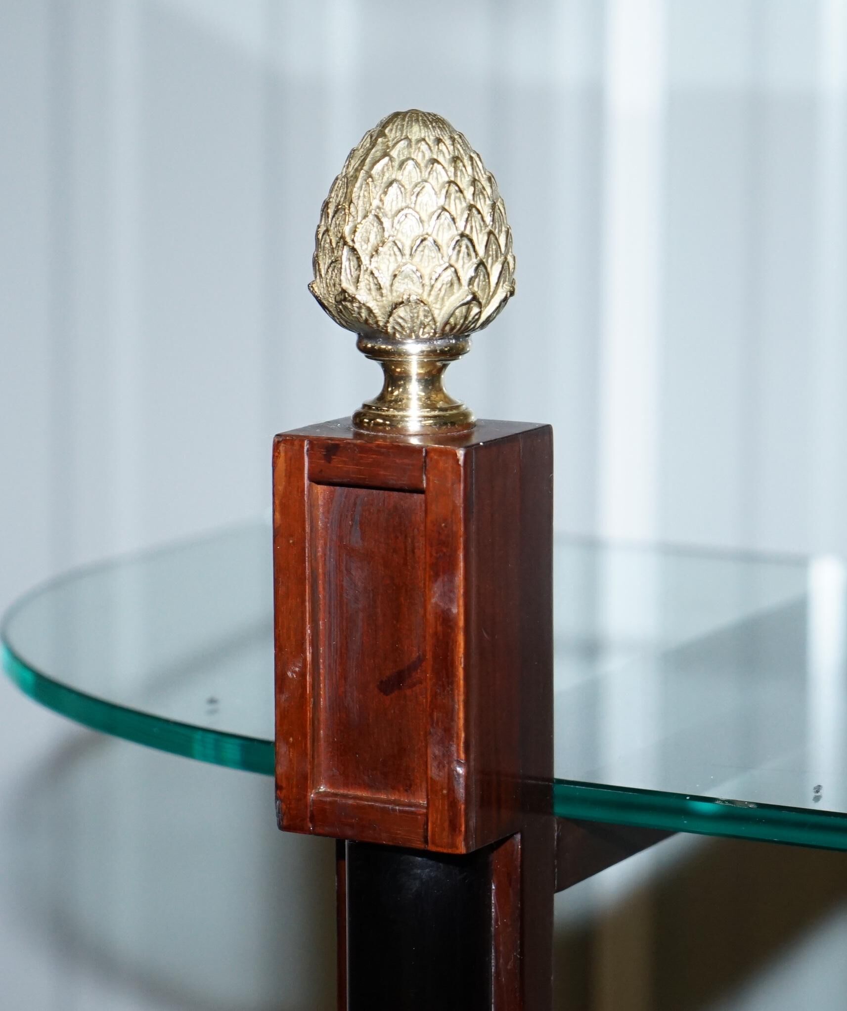 Versace console library in mahogany and brass