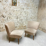 2 cocktail armchairs