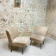 2 cocktail armchairs