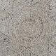 Round natural Scandinavian jute rug with star pattern 83cm