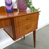 Side table met lades en messing details uit Zweden, kinder bureau