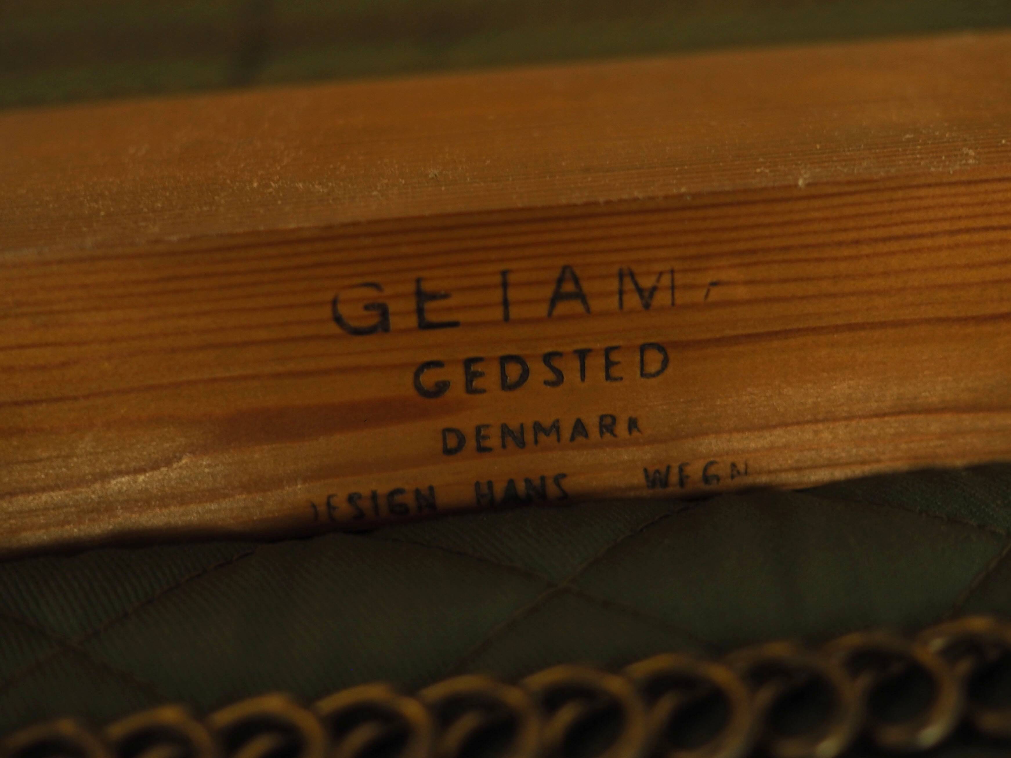 Canapé en frêne, années 1960, design danois, designer : Hans. J. Wegner, réalisation : Getama