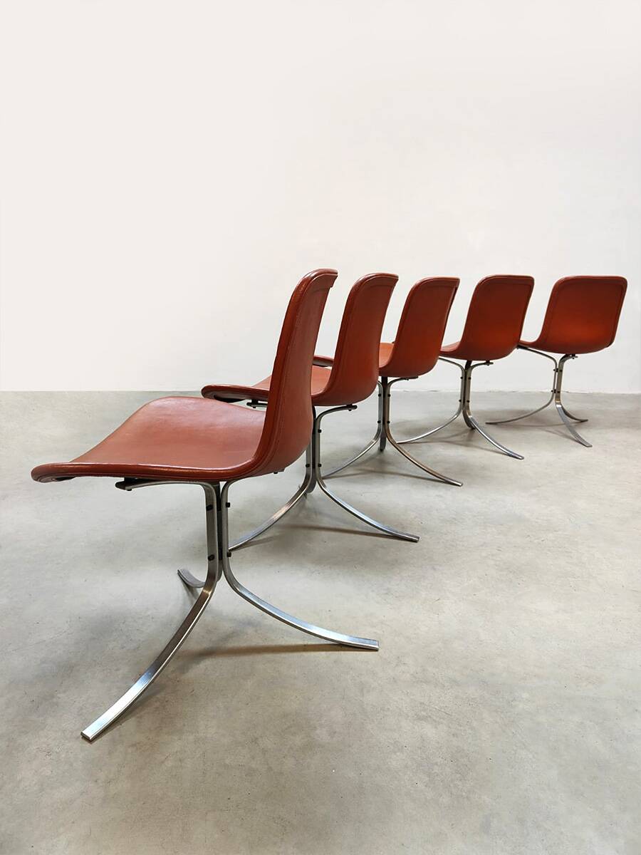 Danish vintage design dining chairs PK9 Poul Kjaerholm Fritz Hansen