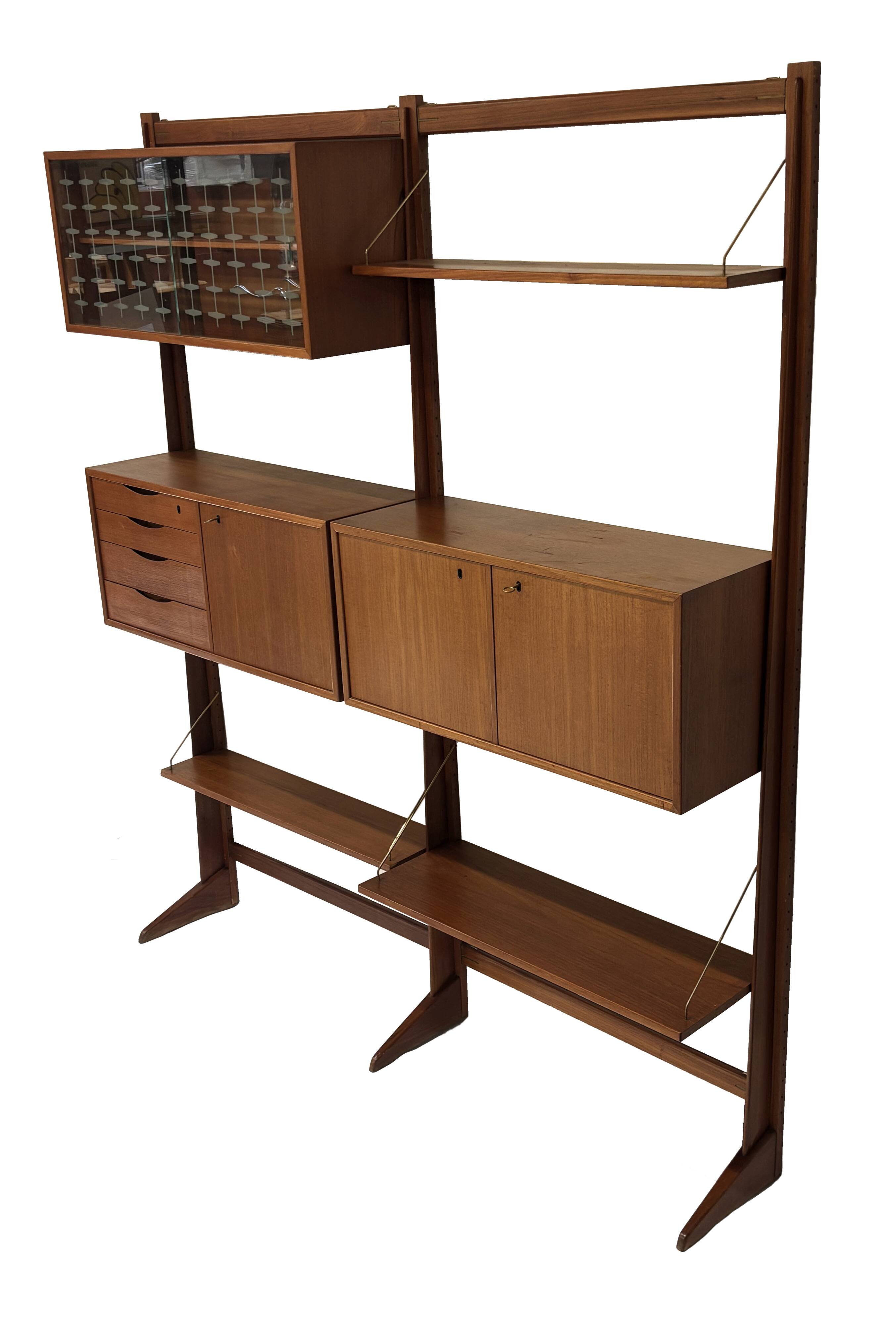 Vintage freestanding wall system Torbjorn Afdal 60's Scandinavian Design