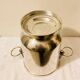 Silver-plated champagne bucket with lion heads from the 20th century, stamped.