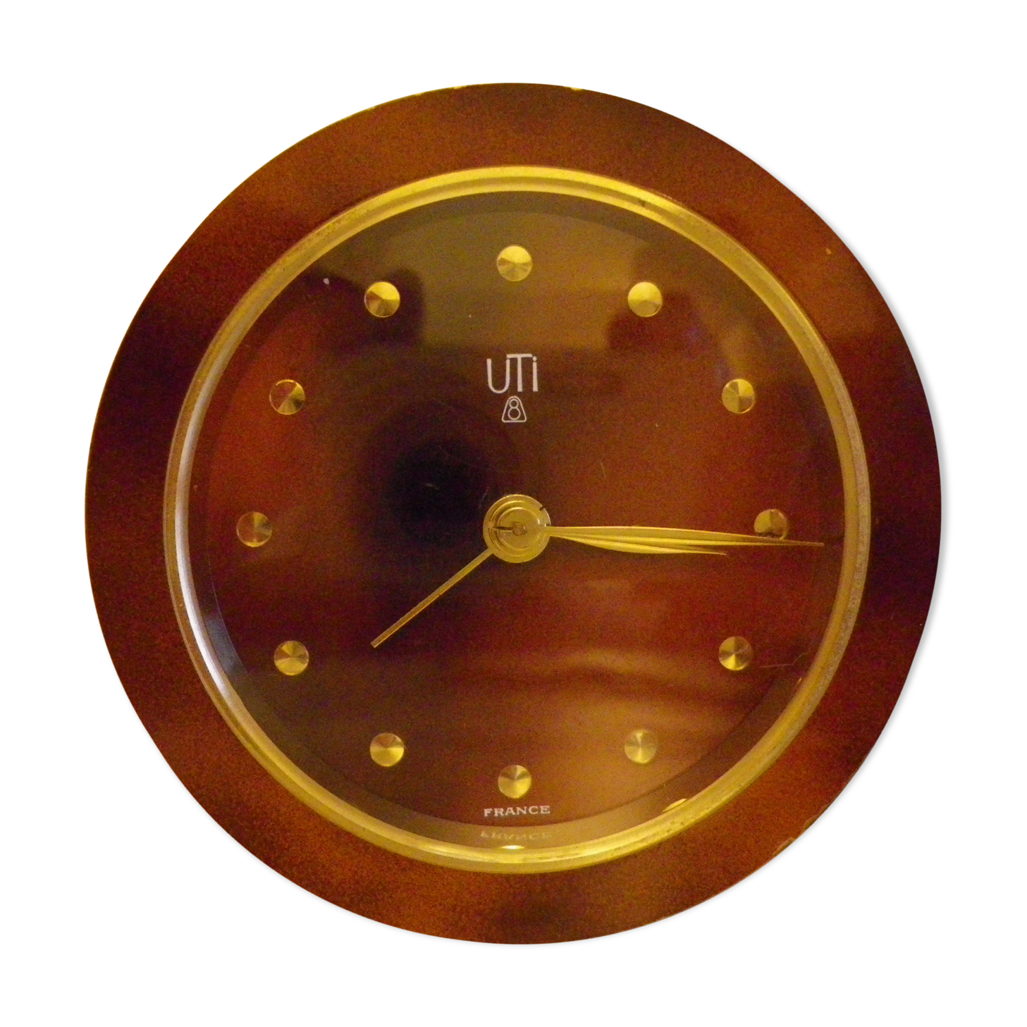 Uti clock from France - brass and lacquer - 1950s/1955
