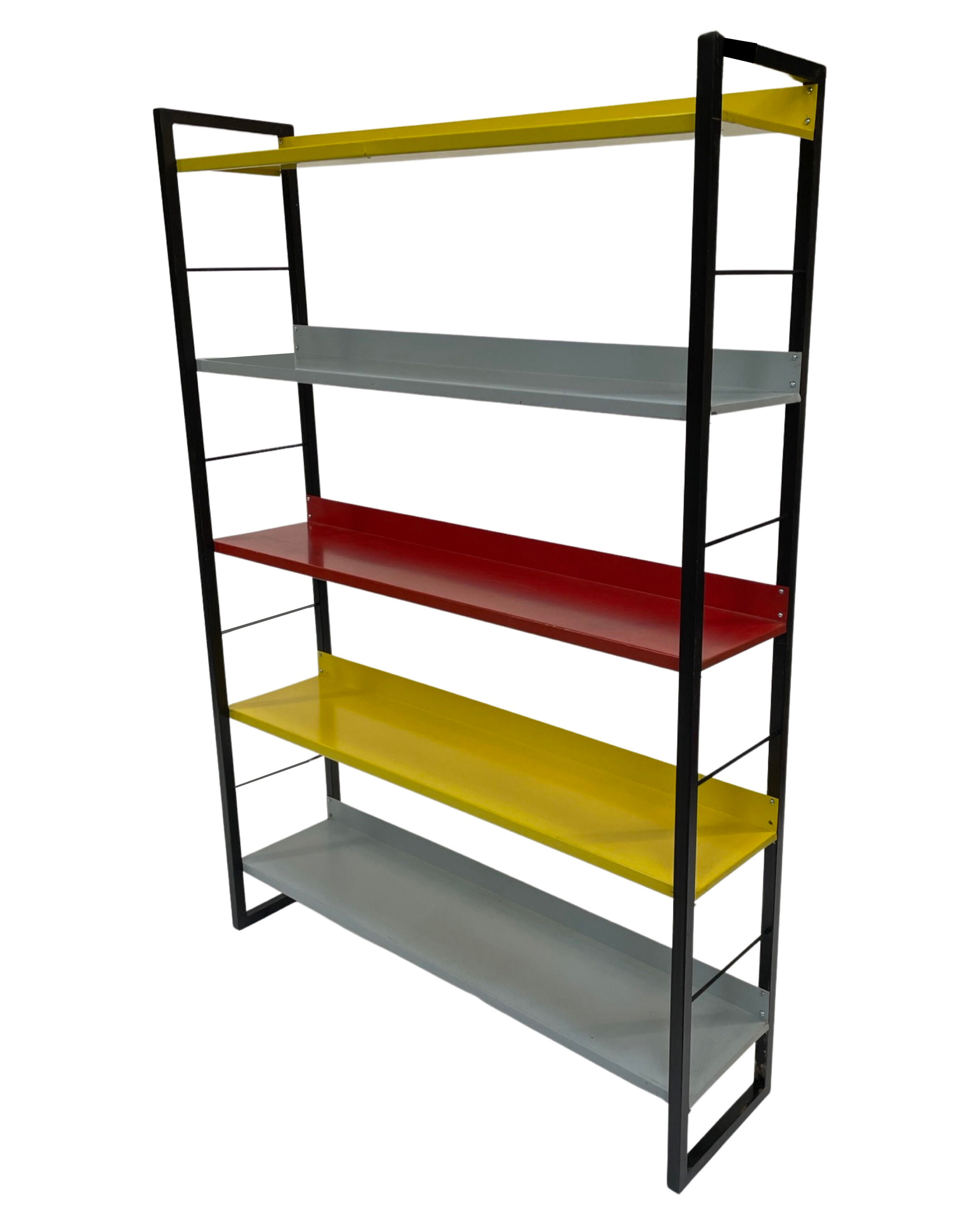 Small Tomado shelving unit in metal and several colours - 1960s Dutch Design