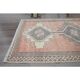 Orange Brown Turkish Vintage Oushak Wool Handmade Rug Runner 122x365