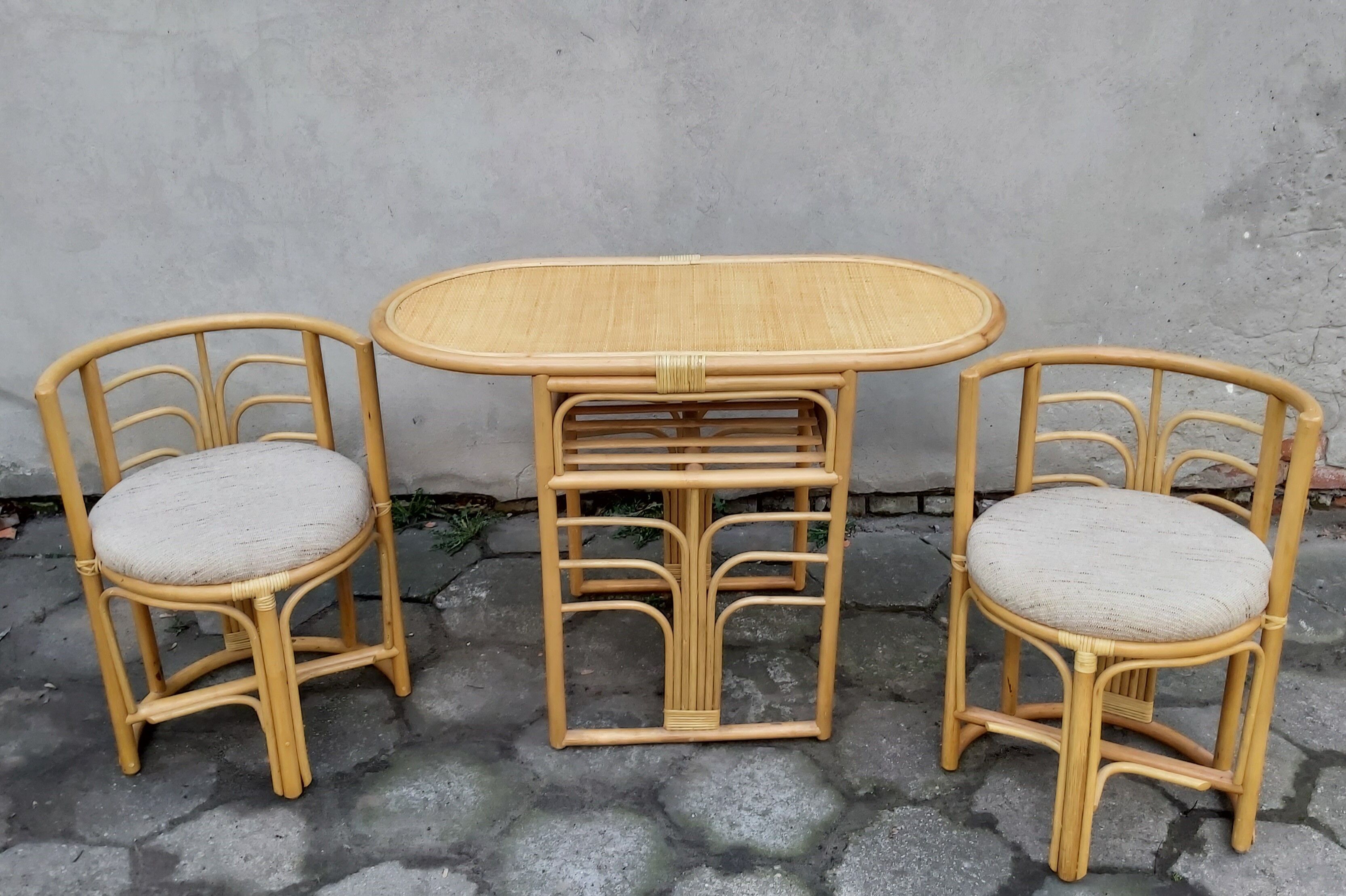 Rattan set, 1980s