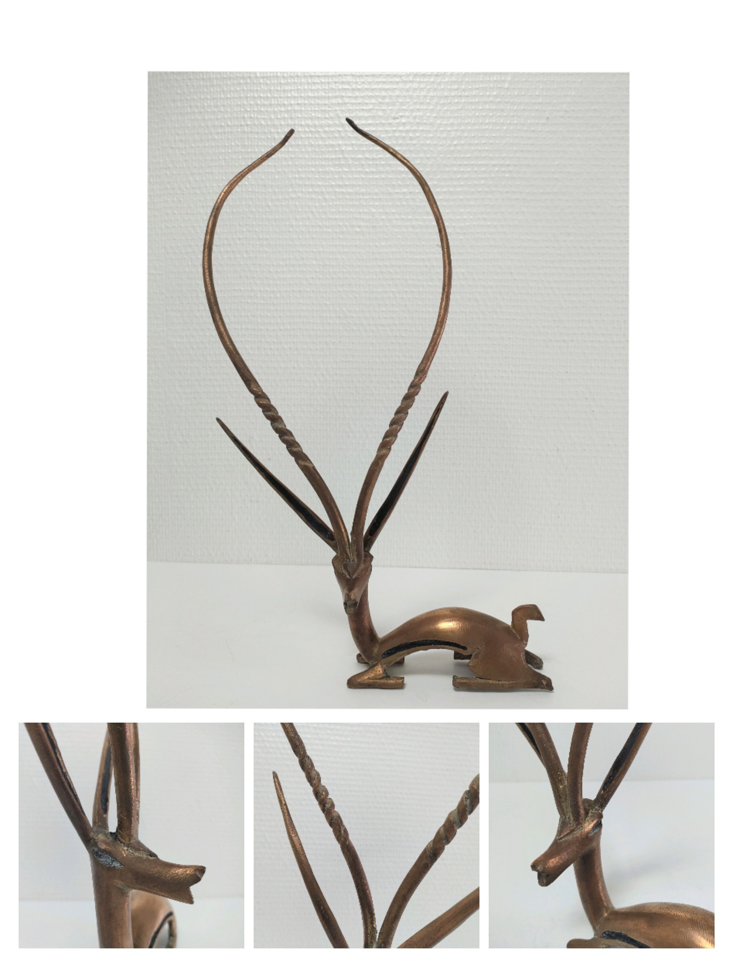 Gazelle antelope brass