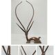 Gazelle antelope brass