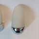 Pair of Milan Illuminacion wall lamps chrome and opaline 1970