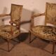 Pair of Louis XVI-style cabriolet armchairs – 18th century