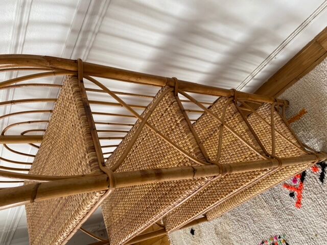 Vintage rattan shelf