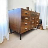 Vintage deep industrial chest of drawers, sideboard, dresser