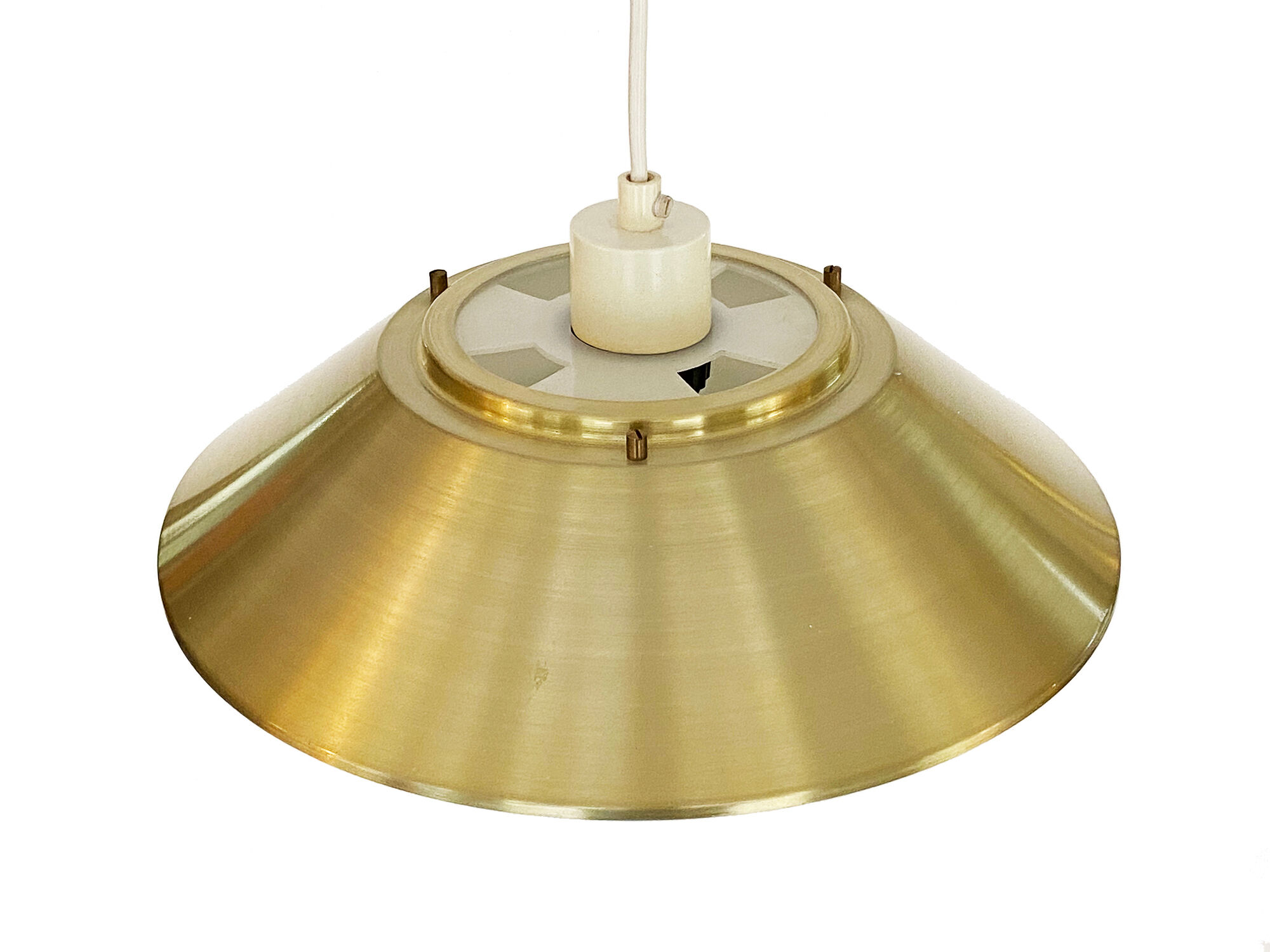 Aluminum pendant light by Vadsbo Metall. Sweden 1970s