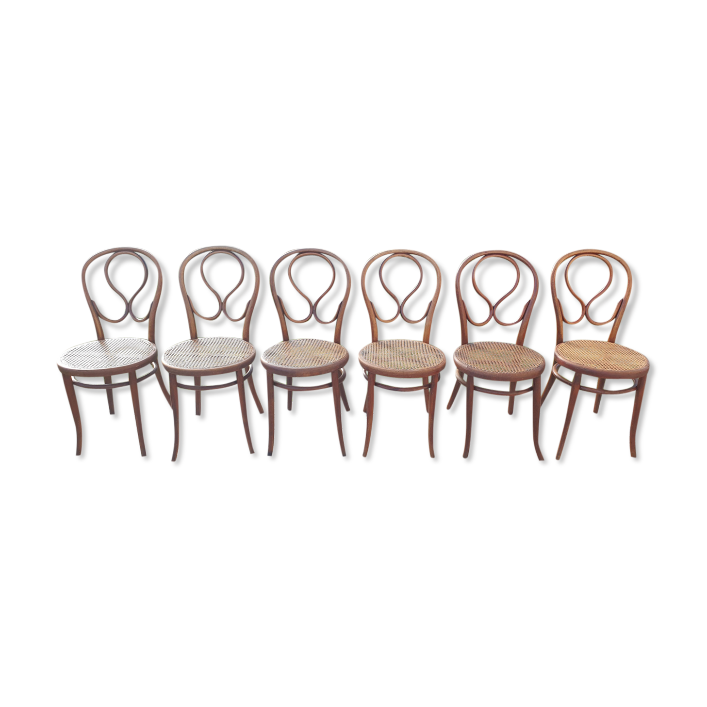 Série de 6 chaises Thonet N°20 Omega
