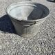 Old zinc basin or bathtub, 70 liters