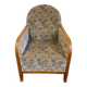 Vintage Art Deco club chair in curved wood