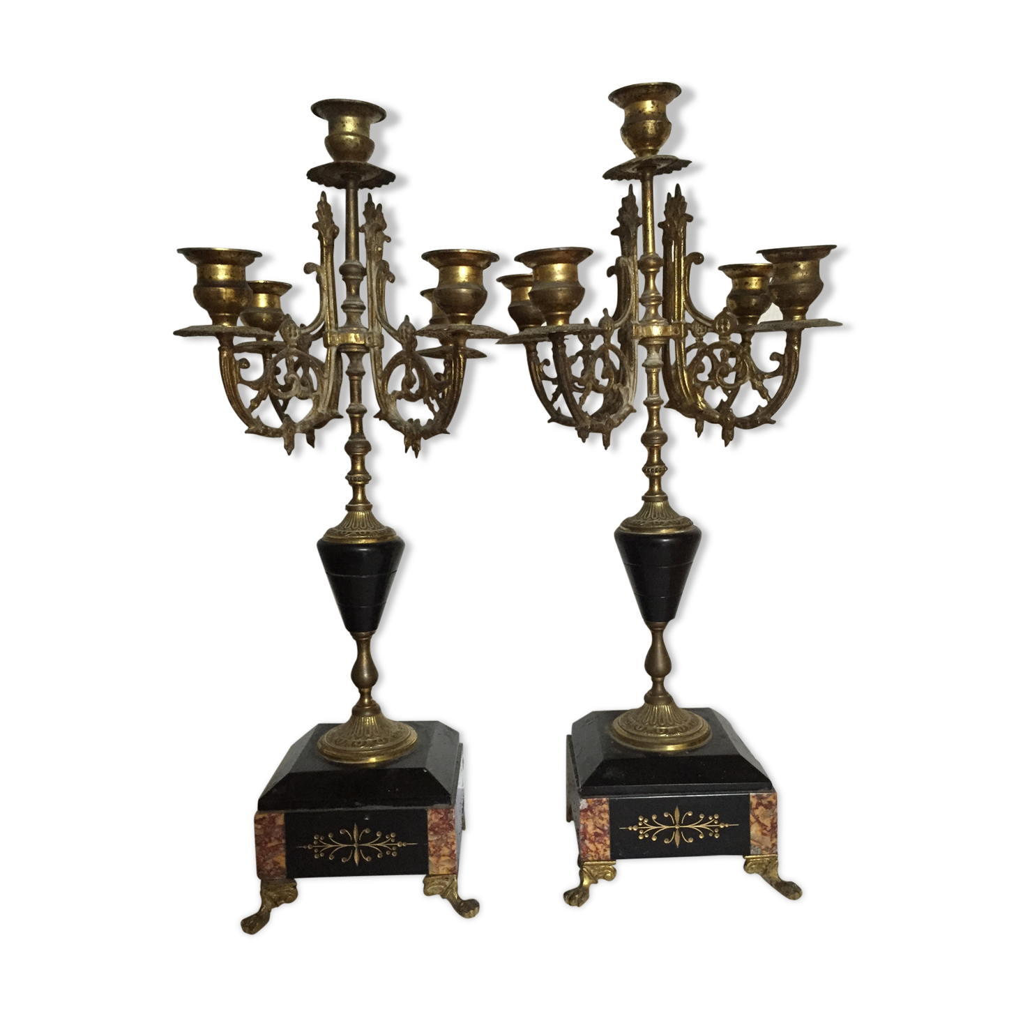 Pair of old candlesticks