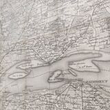Old map Loire St Nazaire estuary late nineteenth