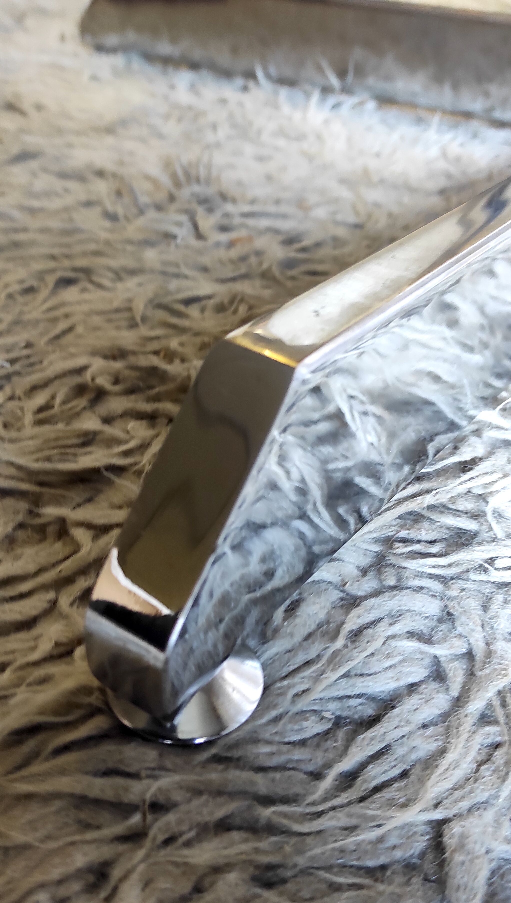 Roche Bobois dining table design chromed metal and smoked glass – 70s