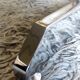 Roche Bobois dining table design chromed metal and smoked glass – 70s