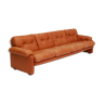 Tobia Scarpa 4 seat Cognac leather sofa B&B Italia