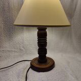 Basque style turned wood bedside lamp Charles Dudouyt taste