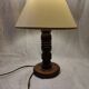 Basque style turned wood bedside lamp Charles Dudouyt taste