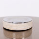 Coffee table in travertine and smoked glass, 1970s