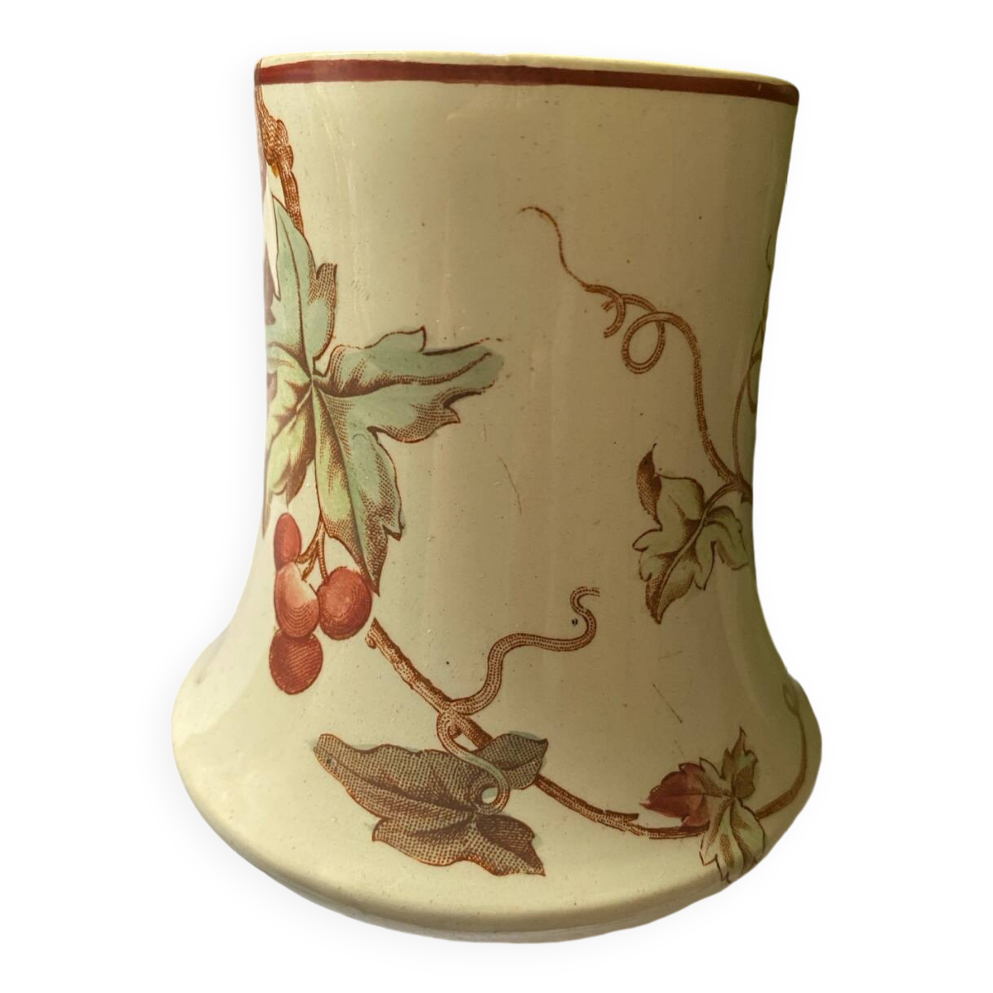 Small polychrome earthenware vase KG Lunéville old
