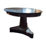 Guéridon empire mahogany and marble