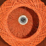 Hanging lamp in braided orange threads 50