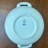 Soup tureen and large bowl in ribbed white porcelain, Royal Copenhagen