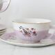 Set of 4 cups and sub-cups Moulin des Loups, vintage