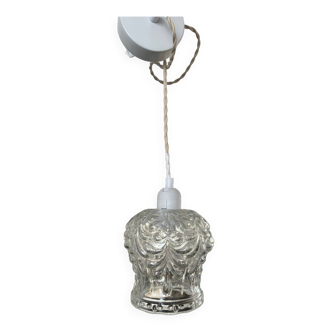 Joli lustre globe en verre