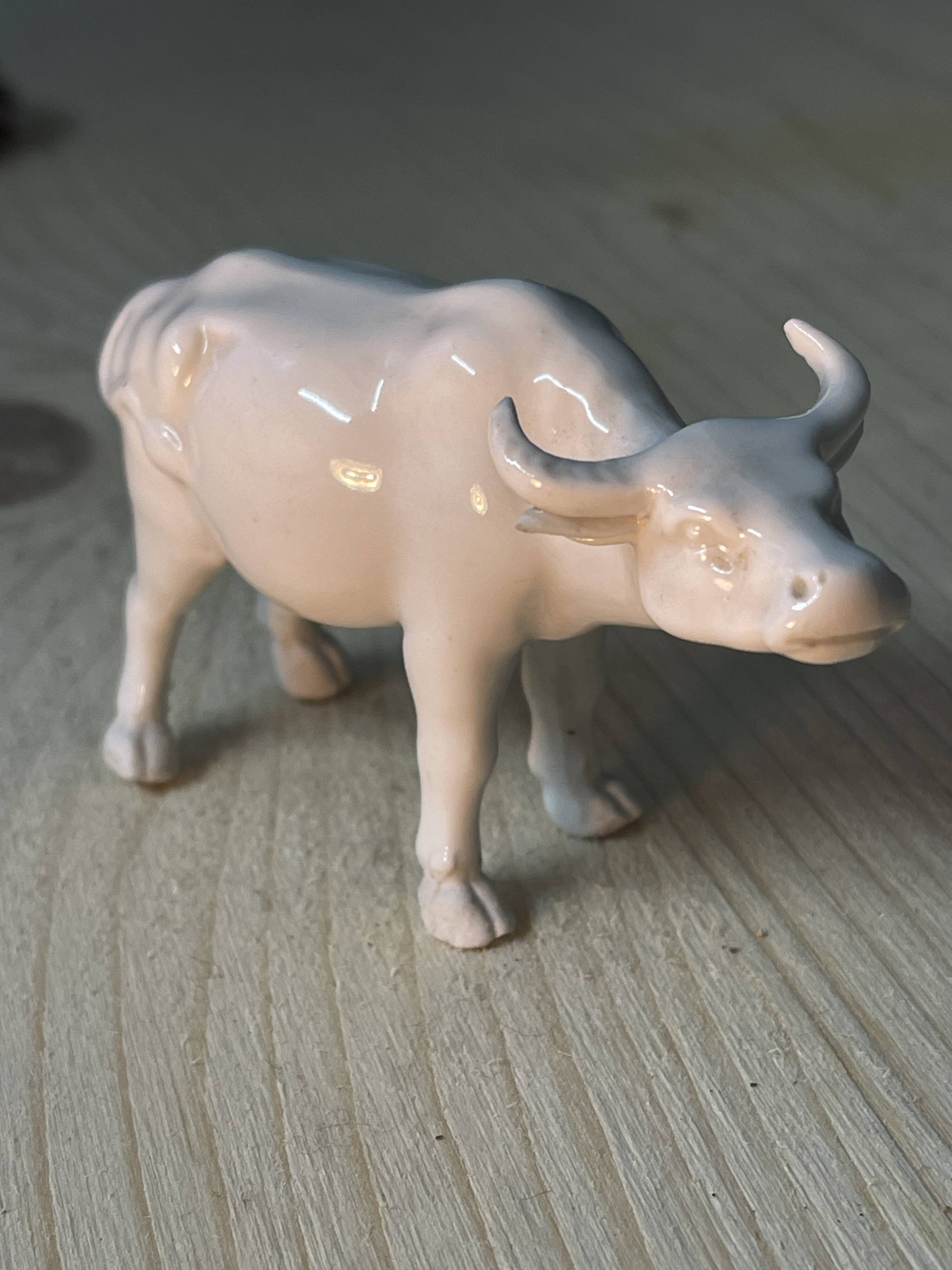 Small porcelain bull