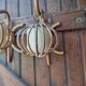Paire d'appliques rotin vintage
