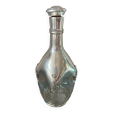 Glass and pewter whiskey decanter