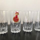 6 verres à eau en cristal ancien