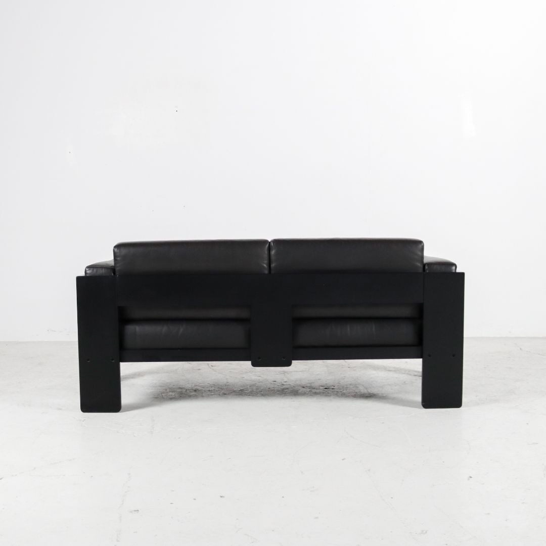 Leather Bastiano two-seater sofa by Afra & Tobia Scarpa for Knoll/Gavina