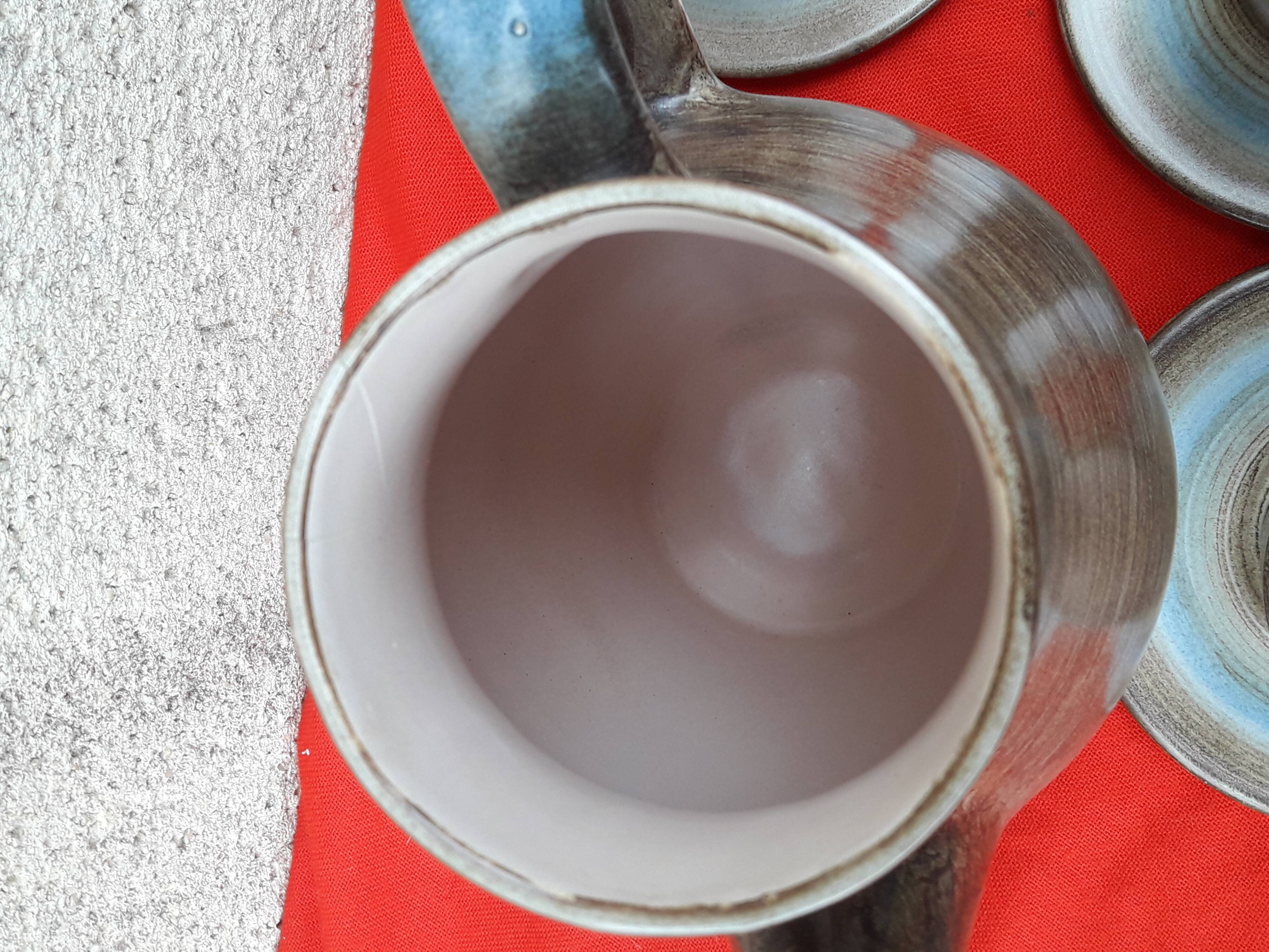 Coffee service in longchamp sandstone grey and brown 10 people