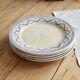 Old Gien Aurélie plate – Ivory earthenware with Lesage fabric pattern